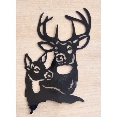 Vinylmotiv Hirsch/Reh schwarz