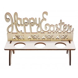 Holz Halterung für Eier Happy Easter