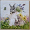 Serviette Zwei Kaninchen