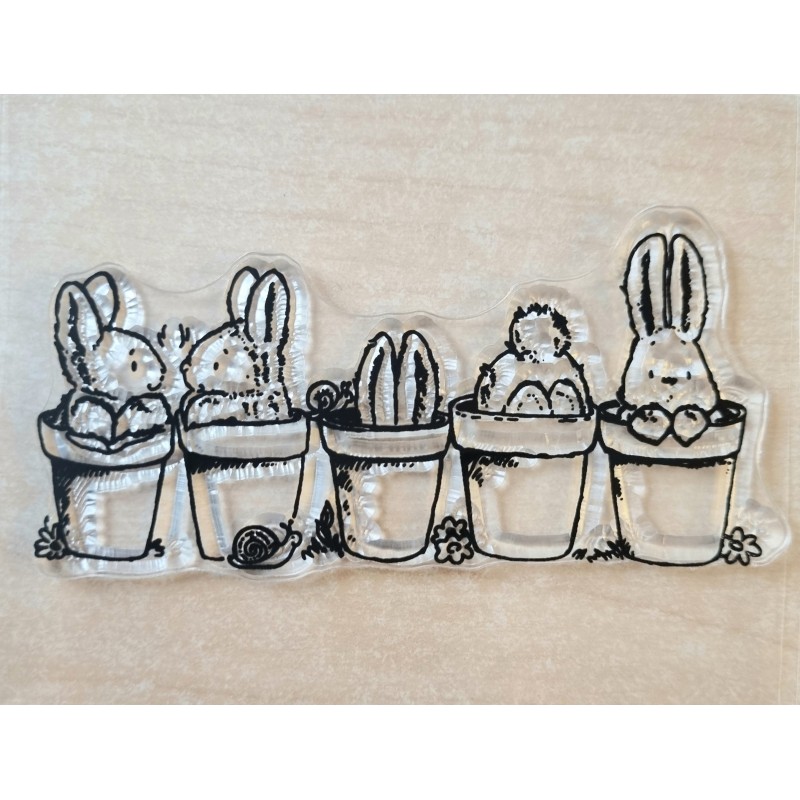 Clear Stamps Kaninchen/Blumentopf