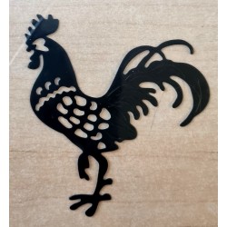 Vinylmotiv Hahn schwarz