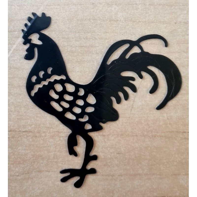 Vinylmotiv Hahn schwarz
