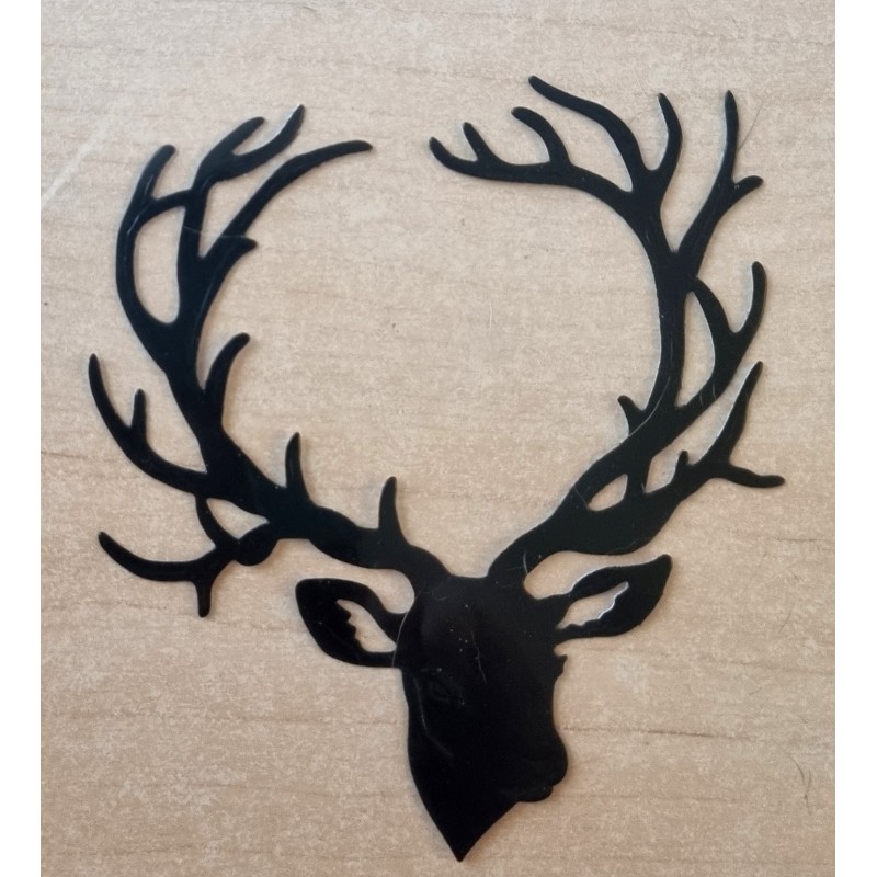 Vinylmotiv Hirschkopf schwarz