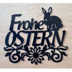 Vinylmotiv Frohe Ostern schwarz