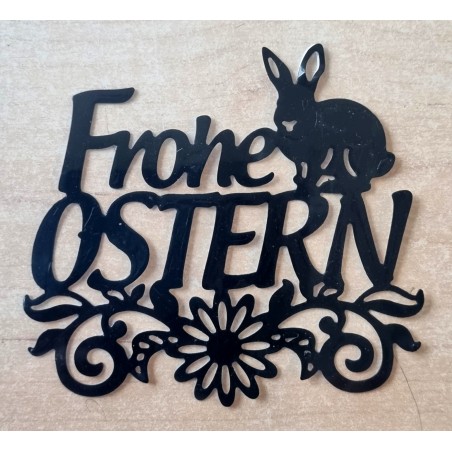 Vinylmotiv Frohe Ostern schwarz