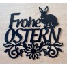 Vinylmotiv Frohe Ostern schwarz