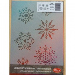 Schablone A4 Schneeflocken