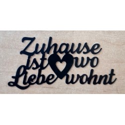 Vinylmotiv Zuhause... schwarz