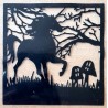 Vinylmotiv Pferd/Rahmen schwarz