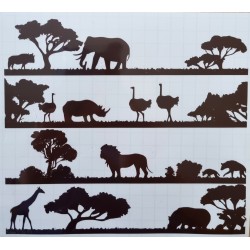 Vinylmotiv Safari dunkelbraun