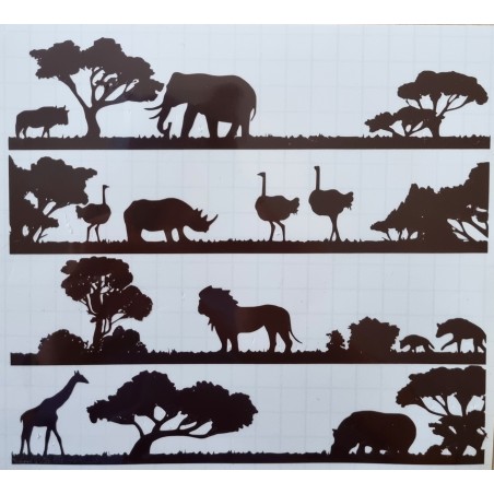 Vinylmotiv Safari dunkelbraun