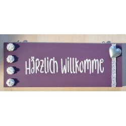 Schild Härzlich Willkomme
