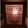 Klötzchen Laterne Holz Zuhause.... creme