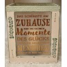Klötzchen Laterne Holz Zuhause.... creme