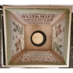 Klötzchen Laterne Holz Zuhause.... creme