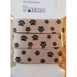Pfoten Ripsband beige