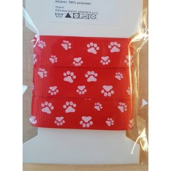 Pfoten Ripsband rot