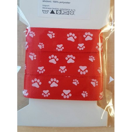 Pfoten Ripsband rot