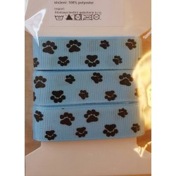 Pfoten Ripsband hellblau