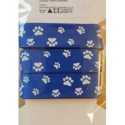 Pfoten Ripsband blau