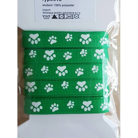 Pfoten Ripsband grün