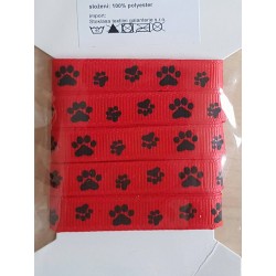 Pfoten Ripsband rot