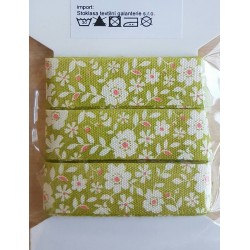 Dekoband Blumen hellgrün