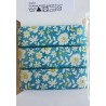 Dekoband Blumen blau