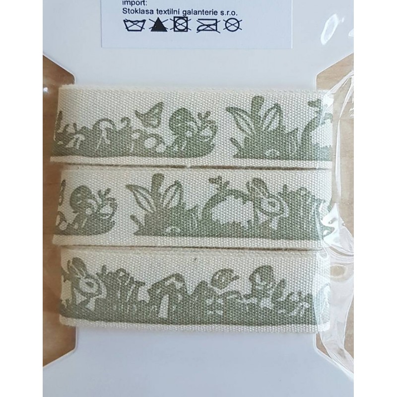 Dekoband Kaninchen beige/hellgrau