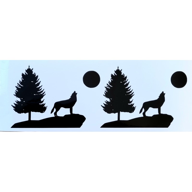 Vinylmotiv Wolf/Mond