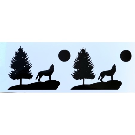 Vinylmotiv Wolf/Mond