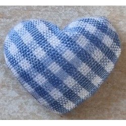 Stoff Herz blau