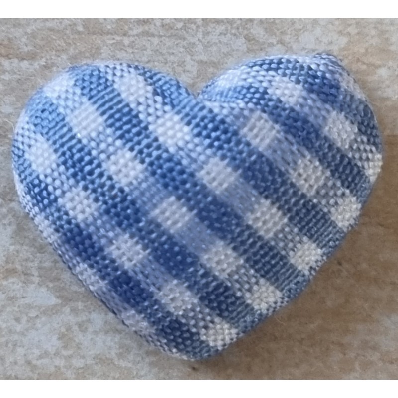 Stoff Herz blau