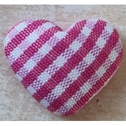 Stoff Herz pink