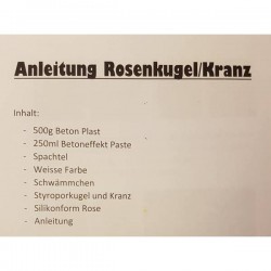 Bastelset Beton Rosenkugel und Kranz