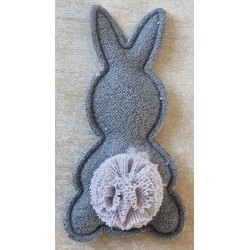 Stoff Hase grau