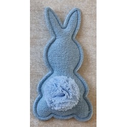 Stoff Hase blau