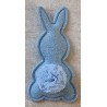Stoff Hase blau