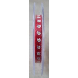 Dekoband Edelweiss rot