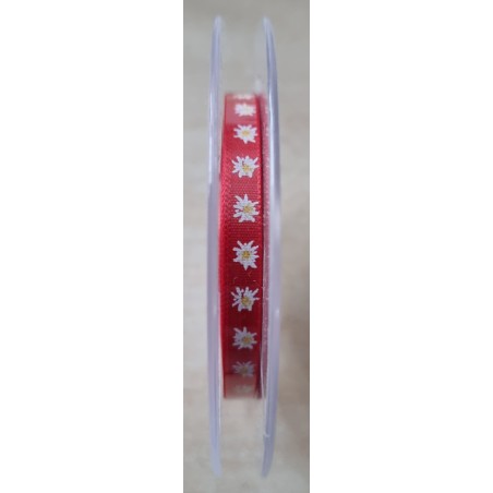 Dekoband Edelweiss rot