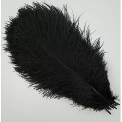 Straussenfeder schwarz 18 cm