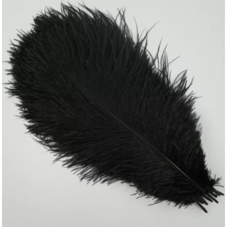 Straussenfeder schwarz 18 cm