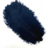 Straussenfeder dunkelblau 18 cm