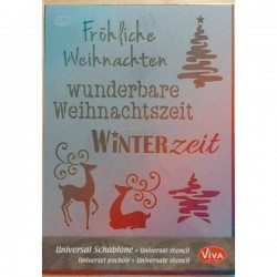 Schablone A4 Fröhliche Weihnachten