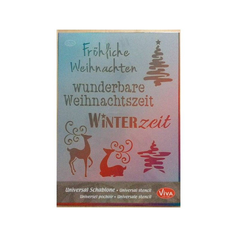 Schablone A4 Fröhliche Weihnachten