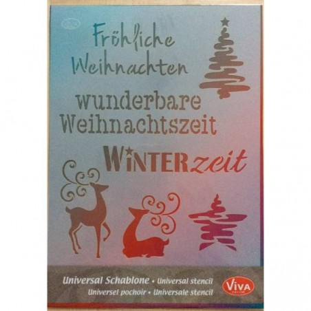 Schablone A4 Fröhliche Weihnachten