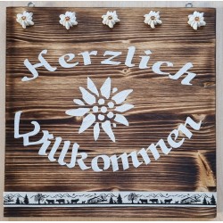 Schild Herzlich Willkommen