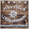 Schild Herzlich Willkommen