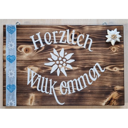 Schild Herzlich Willkommen