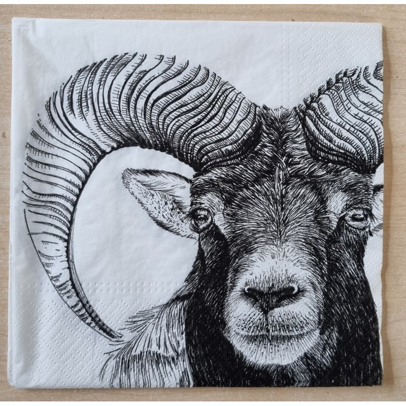 Serviette Ziegenbock